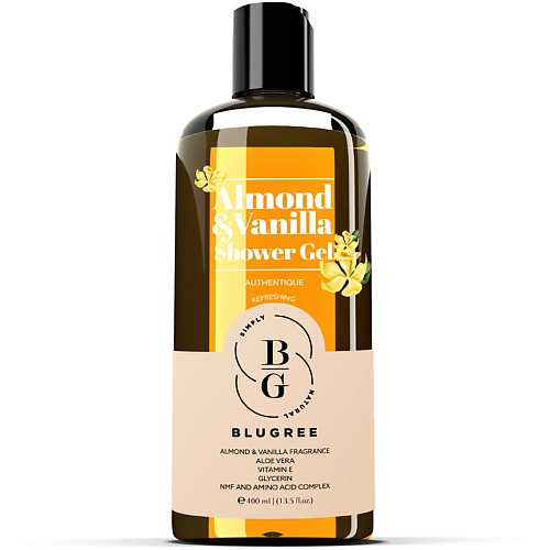 

BLUGREE Гель для душа Миндаль-Ваниль 400.0, Гель для душа Миндаль-Ваниль
