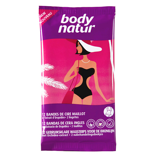 

BODY NATUR Восковые полоски для деликатных зон с орхидеей + 2 салфетки после эпиляции Bandes De Cire Maillot, Восковые полоски для деликатных зон с орхидеей + 2 салфетки после эпиляции Bandes De Cire Maillot
