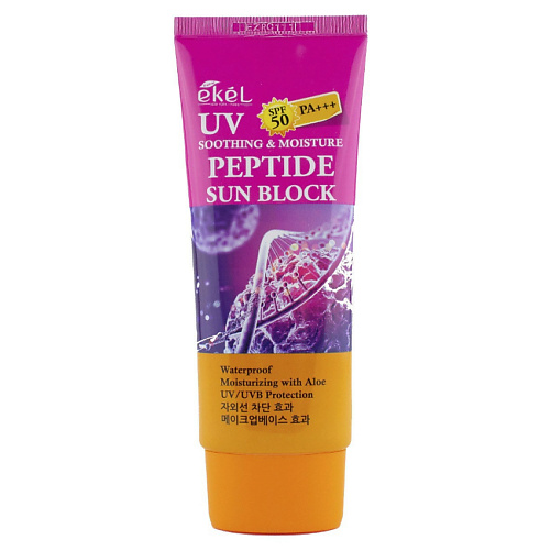 

EKEL Крем солнцезащитный с Пептидами Soothing & Moisture Sun Block SPF 50/PA+++ 70.0, Крем солнцезащитный с Пептидами Soothing & Moisture Sun Block SPF 50/PA+++