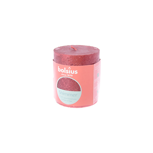 

BOLSIUS Свеча рустик Shimmer красная 275, Свеча рустик Shimmer красная