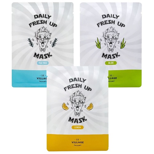 

VILLAGE 11 FACTORY Набор тканевых масок Daily Fresh Up Mask, Набор тканевых масок Daily Fresh Up Mask