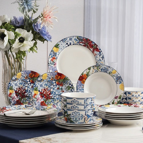 

ARYA HOME COLLECTION Набор столовой посуды из костяного фарфора Veneto, 24 предмета, Набор столовой посуды из костяного фарфора Veneto, 24 предмета