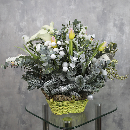 

FLORPRO Корзина «Снеговик в лесу», Корзина «Снеговик в лесу»