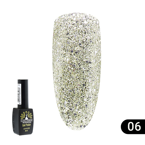 

GLOBAL FASHION Гель лак золото Gold 07, Гель лак золото Gold 07