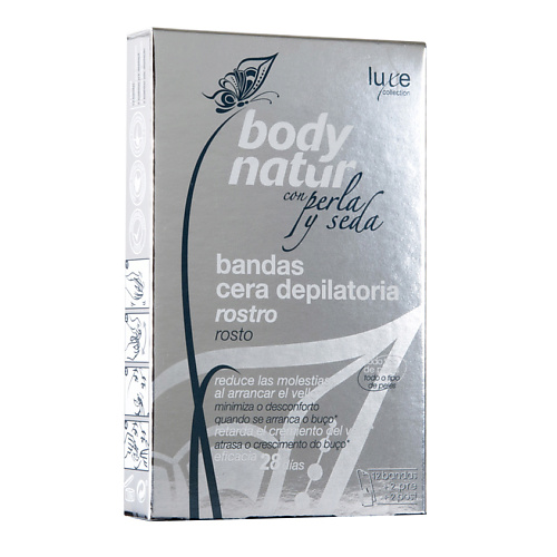 

BODY NATUR Восковые полоски для лица с экстрактом шелка и жемчуга Bandex Cera Depilatoria, Восковые полоски для лица с экстрактом шелка и жемчуга Bandex Cera Depilatoria