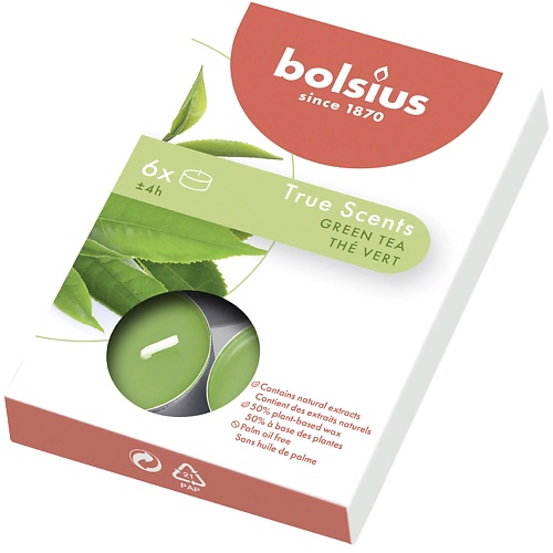 

BOLSIUS Свечи чайные арома True scents зеленый чай, Свечи чайные арома True scents зеленый чай