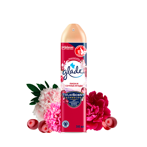 

GLADE Освежитель воздуха Пион и сочные ягоды 300.0, Освежитель воздуха Пион и сочные ягоды