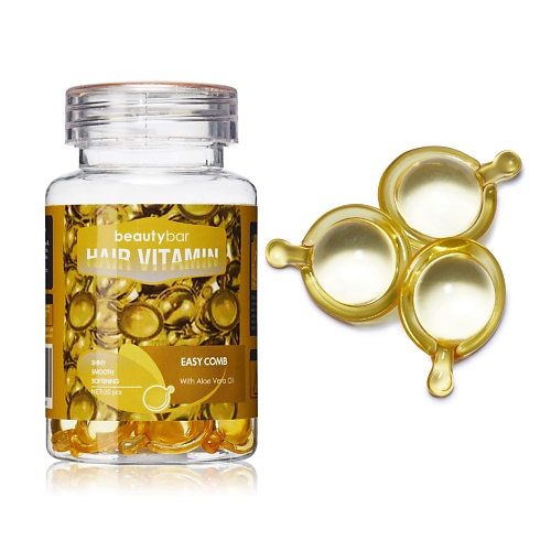 BEAUTY BAR Масло в капсулах для энергии и питания волос с корнем имбиря и медовым маслом 30.0