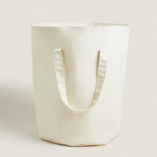 

ZARA HOME Круглая корзина для белья из хлопка, Круглая корзина для белья из хлопка