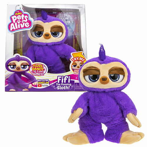 

1TOY Ленивец ZURU интерактивный, Ленивец ZURU интерактивный