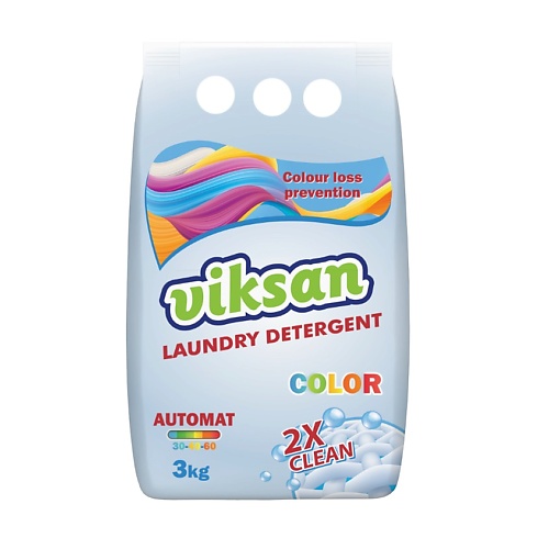 

AQUASAN Стиральный порошок"VIKSAN" 2X CLEAN COLOR, Стиральный порошок"VIKSAN" 2X CLEAN COLOR