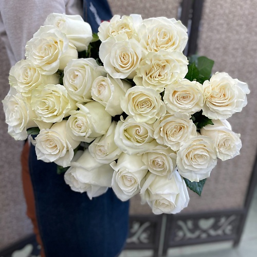 

ЦВЕТЫ ДЛЯ ВАС Роза белая 25 шт, Роза белая 25 шт