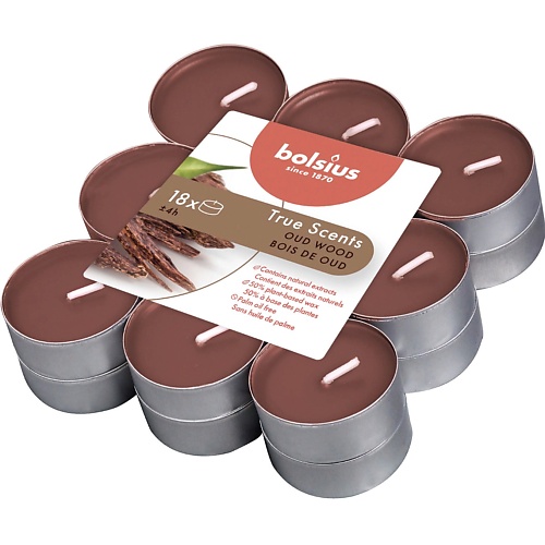

BOLSIUS Свечи чайные арома True scents агаровое дерево, Свечи чайные арома True scents агаровое дерево