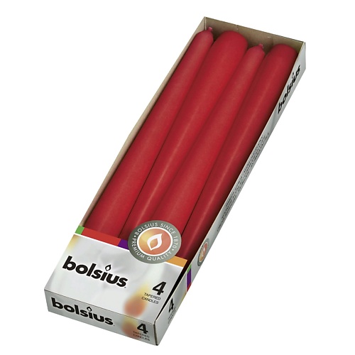 

BOLSIUS Свечи конусные Bolsius Classic красные, Свечи конусные Bolsius Classic красные