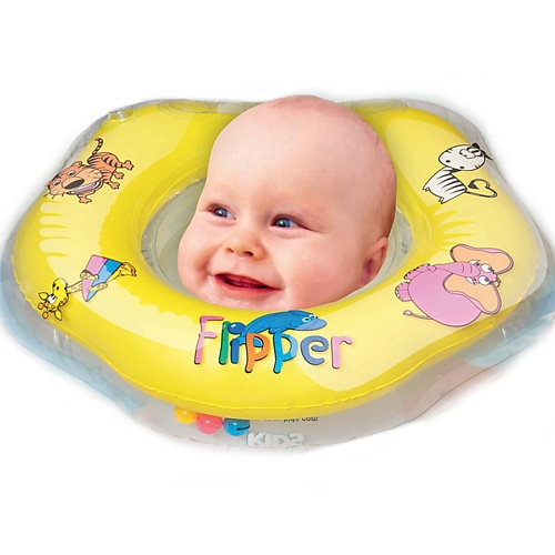 Купание ребенка  Лэтуаль ROXY KIDS Надувной круг на шею для купания малышей Flipper