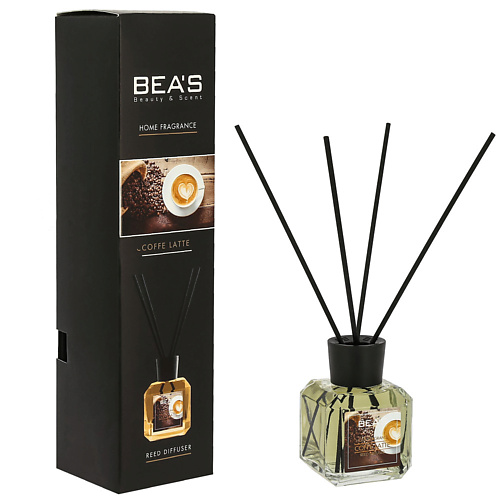 

BEAS Диффузор для дома Reed Diffuser Кофе Латте 120.0, Диффузор для дома Reed Diffuser Кофе Латте