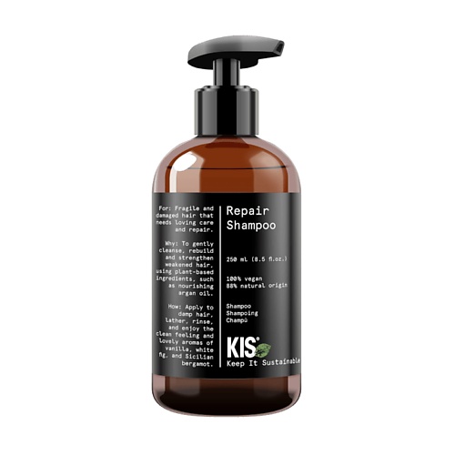 

KIS Repair Shampoo 100% VEGAN шампунь 250.0, Repair Shampoo 100% VEGAN шампунь