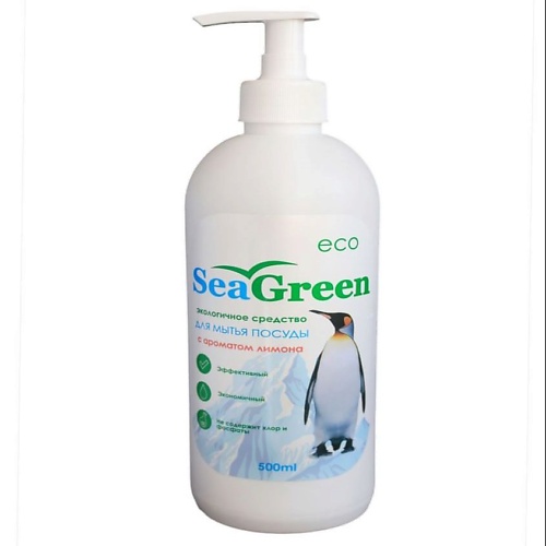 

SEAGREEN Экологичное средство для мытья посуды, с ароматом лимона 500, Экологичное средство для мытья посуды, с ароматом лимона