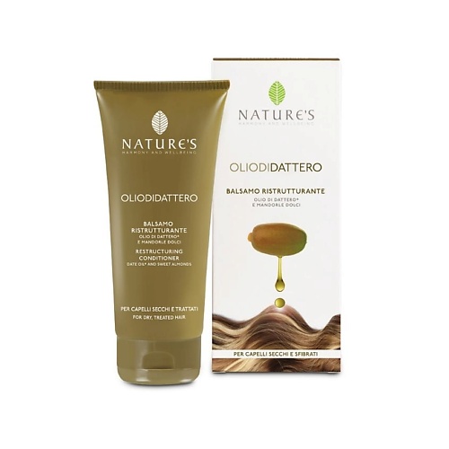 

NATURE'S HARMONY AND WELLBEING Бальзам - кондиционер для волос восстанавливающий Olio di dattero 200.0, Бальзам - кондиционер для волос восстанавливающий Olio di dattero