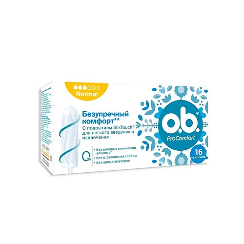 

O.B. Тампоны SilkTouch ProComfort Normal, Тампоны SilkTouch ProComfort Normal