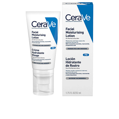 

CERAVE Увлажняющий лосьон с керамидами, ниацинамидом и гиалуроновой кислотой Facial Moisturizing, Увлажняющий лосьон с керамидами, ниацинамидом и гиалуроновой кислотой Facial Moisturizing
