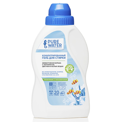 

PURE WATER Концентрированный гель для стирки 480.0, Концентрированный гель для стирки