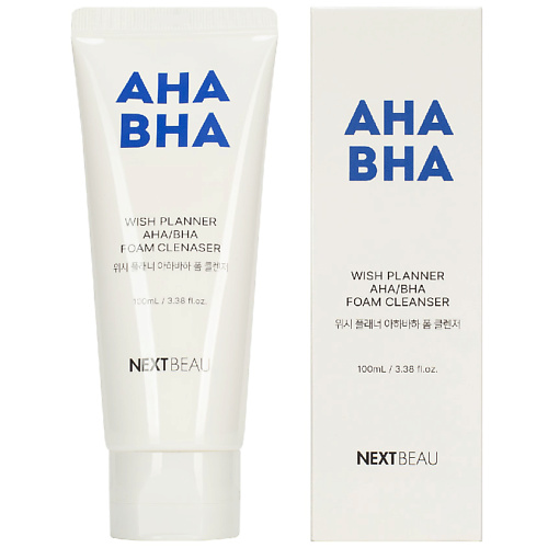 Гель для умывания NEXTBEAU Очищающая пенка для умывания с AHA/BHA кислотами для проблемной кожи