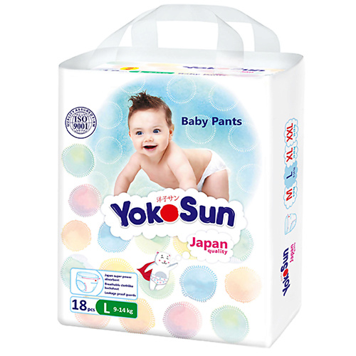 

YOKOSUN Подгузники-трусики , размер L (9-14 кг) 18.0, Подгузники-трусики , размер L (9-14 кг)