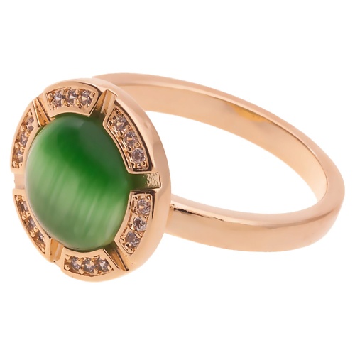 

LJ Кольцо с зеленым кошачьим глазом "Луна", Кольцо с зеленым кошачьим глазом "Луна"