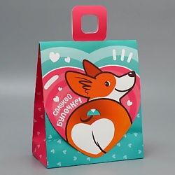 Пакет подарочный с формовым клапаном «Желаю счастья»