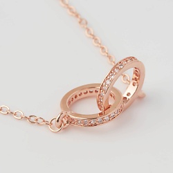 Колье покрытое золотом с кристаллами Swarovski