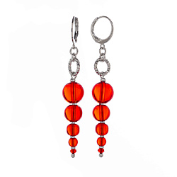 Серьги Crespino со стеклянными бусинами