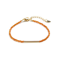 Браслет из оранжевого циркона бижутерия