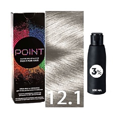 Краска для волос, тон №12.1, Ультра светлый блонд пепельный + Оксид 3%