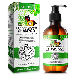 Шампунь для волос 3 в 1 с маслами розмарина, касторки и батана