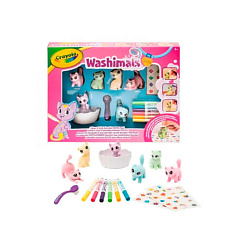 Настольная игра Washimals New Bath с цветными фигурками котиков для раскрашивания