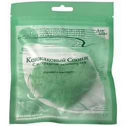 Спонж конжаковый конняку с экстрактом зелёного чая для лица
