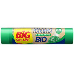 Пакеты для мусора с затяжками BIO HD M