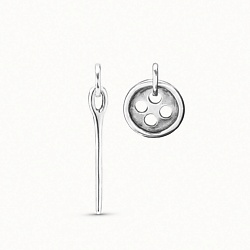 Серьги Needle and button