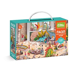 Пазлы для детей Ночь в музее. Палеонтологический музей 100 элементов