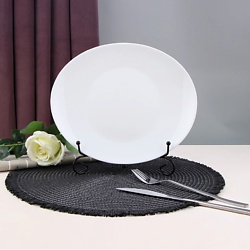 Тарелка обеденная Arya из опалового стекла 6 Пр. Ellipse 27 см Белый