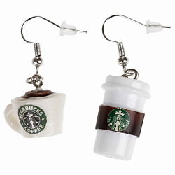 Серьги с подвеской Coffee