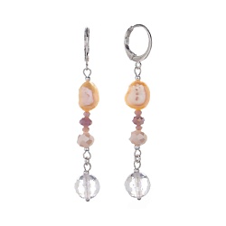 Серьги Alba, с жемчугом и кристаллами