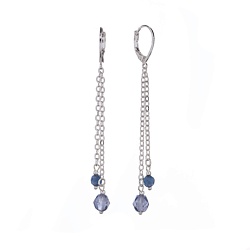 Серьги Alba, с жадом и кристаллом