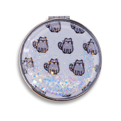 Зеркало складное "Our design meow cat white" с увеличением