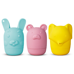 Набор: силиконовые игрушки-брызгалки для купания Слон, заяц, мишка