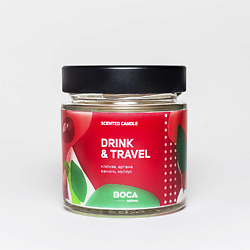 Свеча ароматическая в банке, аромат DRINK & TRAVEL: кислая клюква, аргана, ваниль