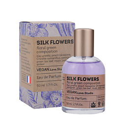 Парфюмерная вода женская Silk Flowers зеленая сирень петитгрейн белый кедр