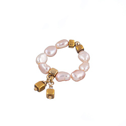 Кольцо, Pesca, стрейч, с жемчугом