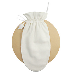 Рукавица для пилинга лица из дикого буретного шёлка